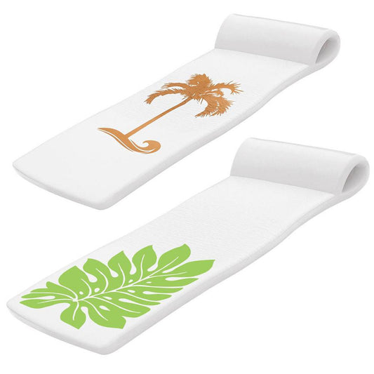 TRC Recreation Sunsation Raft Pool Floats in Bronze Palm White & Green Leaf White