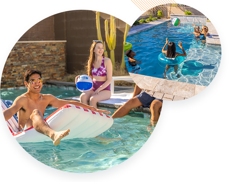 new pool toys and furniture