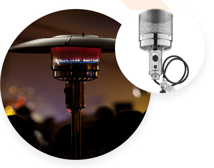 87" Tall Stainless Steel Heater w/ Pilot